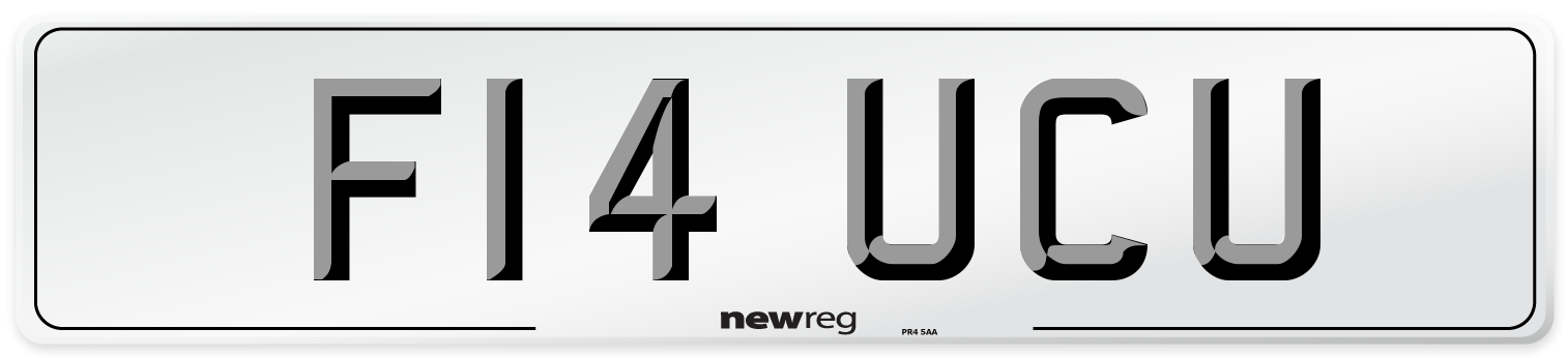 F14 UCU Number Plate from New Reg